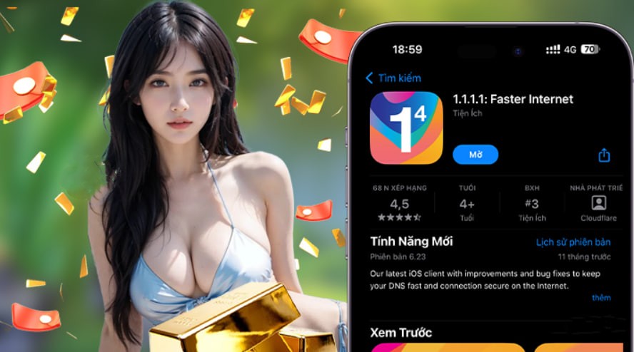 Hình ảnh quảng cáo của okbet hiển thị nền tảng và các lợi ích